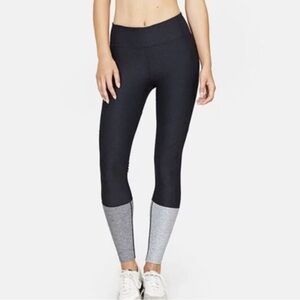 Outdoor Voices Black Leggings with Grey Colorblock